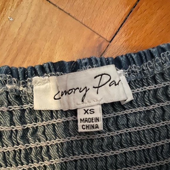 Emory Park Blue Denim Sweetheart Mini Dress - Picture 5 of 5